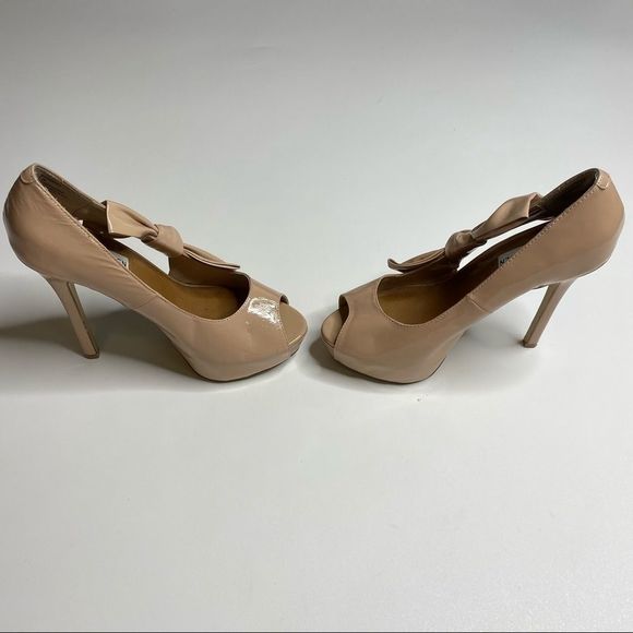 Steve Madden Nude Open Peep Toe Stiletto Shoes - Picture 6 of 16